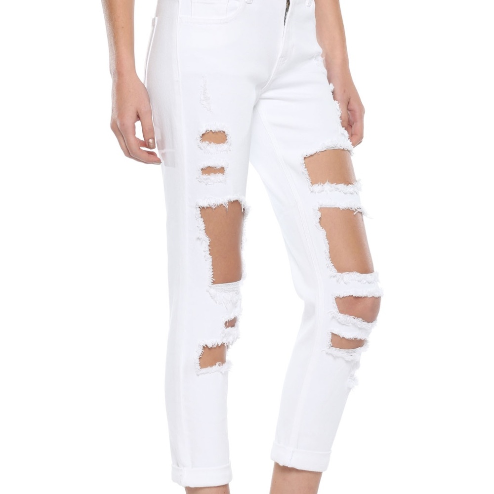 White Boyfriend Denim